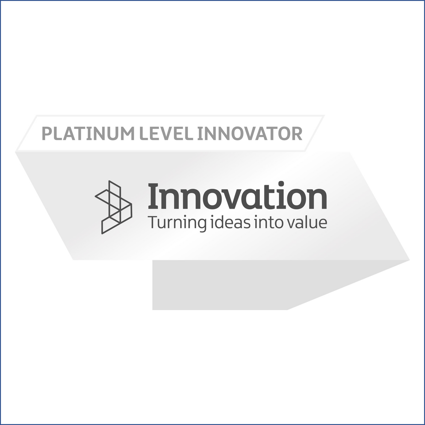 The Innovate NI Platinum Level Innovator logo awarded to CCP Gransden for demonstrating a succesful history of innovative activity in Northern Ireland in the field of composites.