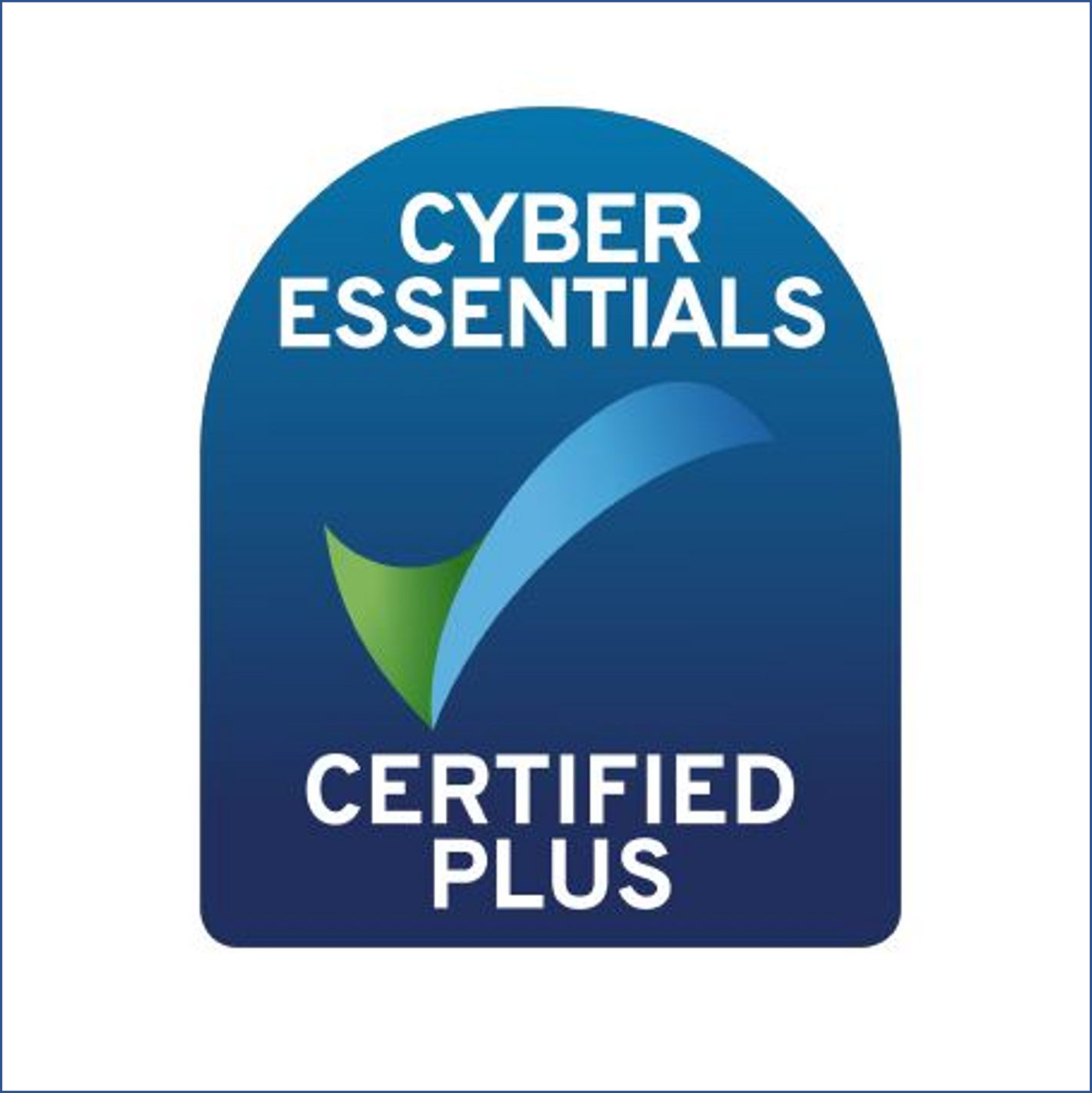 The Cyber Essentials Certified Plus stamp. CCP Gransden have passed the PLUS level of Cyber Essentials testing by IT governance and IASME.